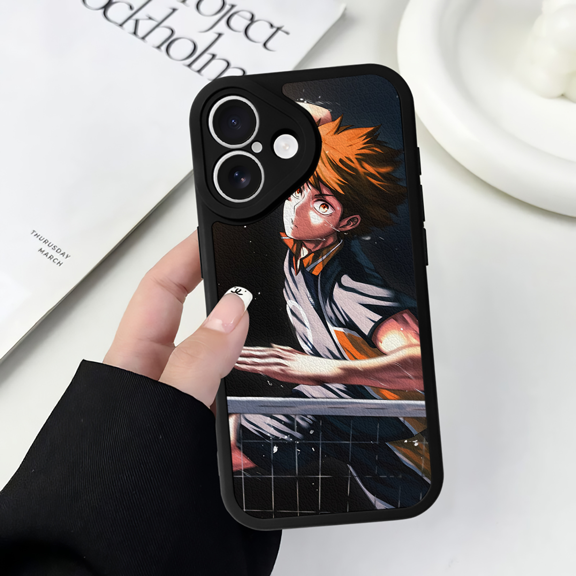 （画像用） ハイキュー!! Haikyu!! 【iPhone 16シリーズ対応】シリコンスマホケース（レザー調） 材質：シリコン